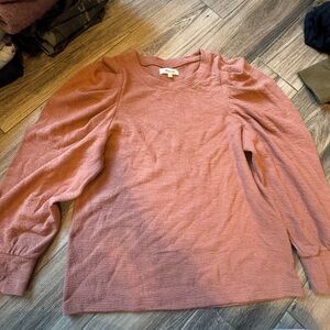 Madewell Rust Textured Top